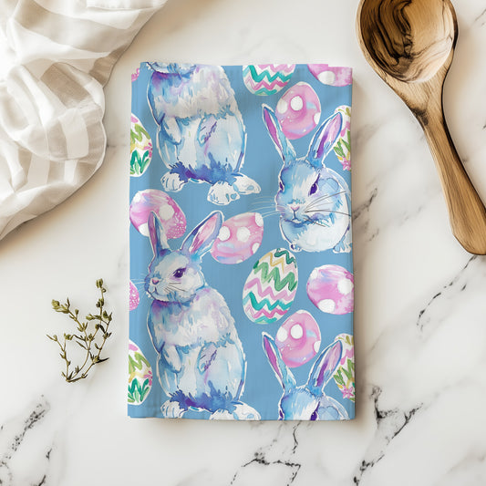 Preppy Easter Bunny Tea Towel