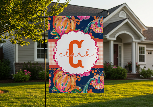 Personalized Fall Garden Flag