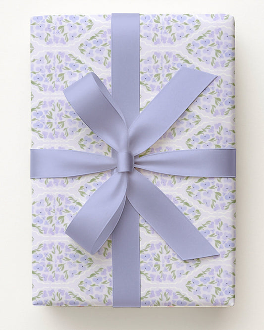 Lavender Hydrangea Wrapping Paper