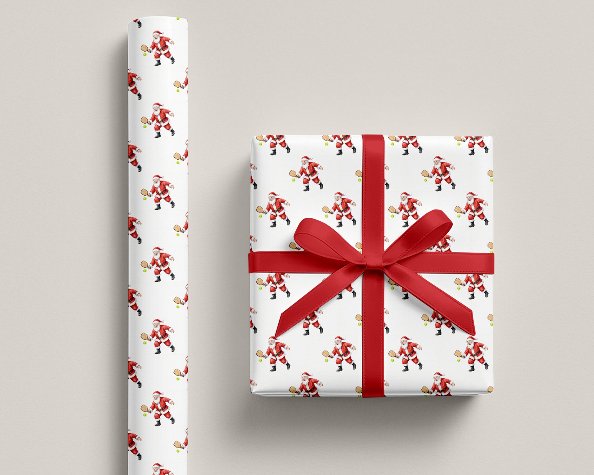 Pickleball Santa Wrapping Paper