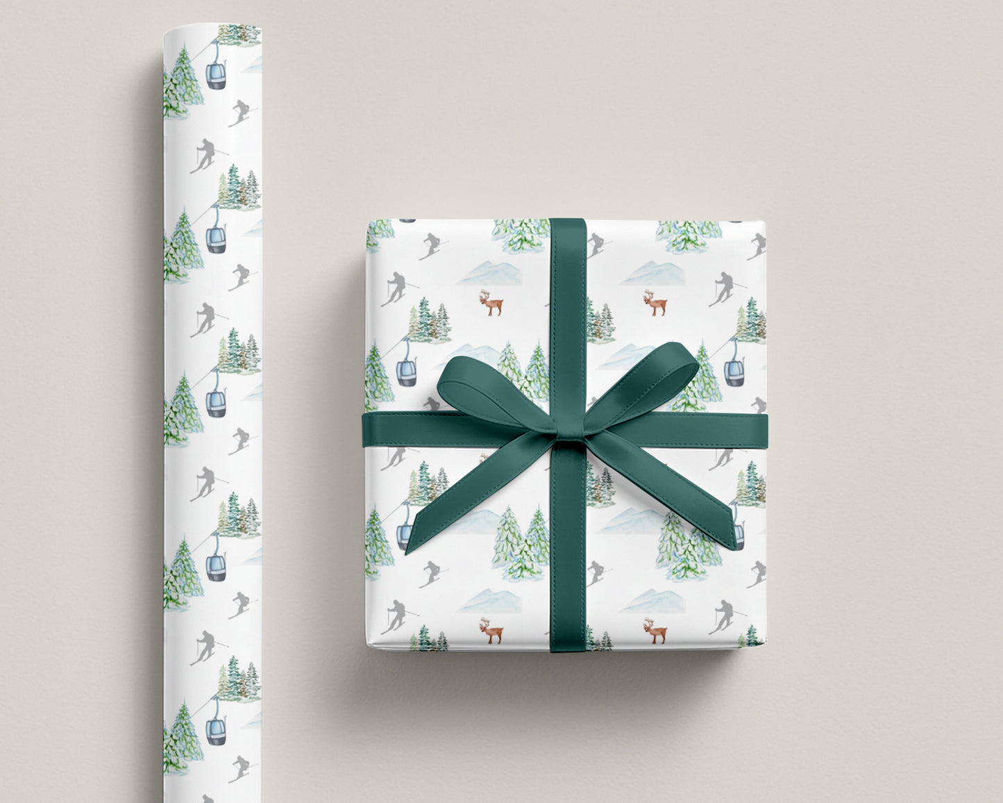 Alpine Ski Lodge Winter Gift Wrap