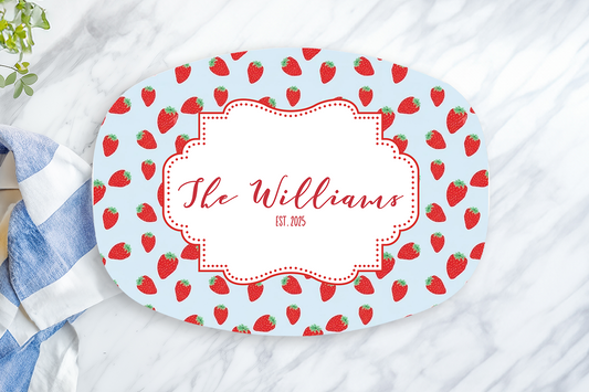 Personalized Strawberry Serving Platter