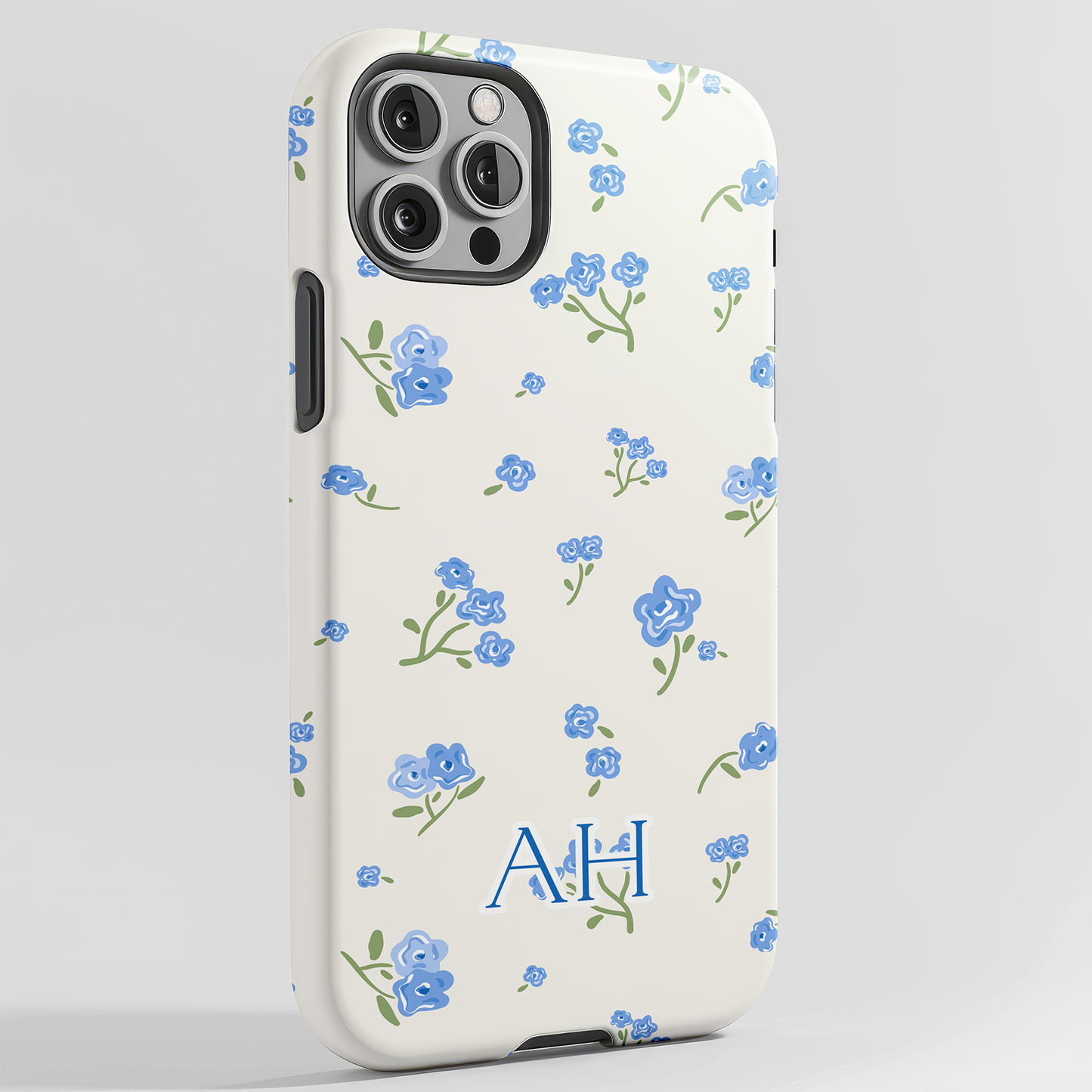 Personalized Tiny Blue Rose Phone Case