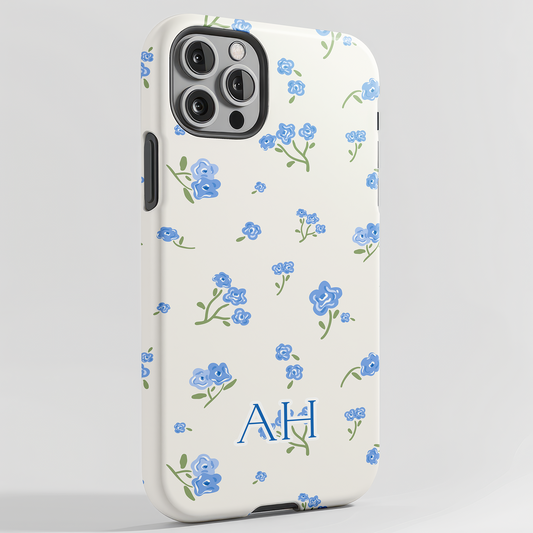 Personalized Tiny Blue Rose Phone Case