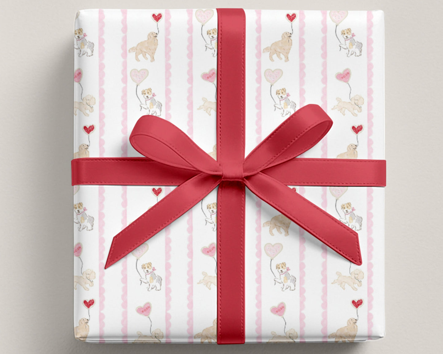 Valentine Dog Gift Wrap