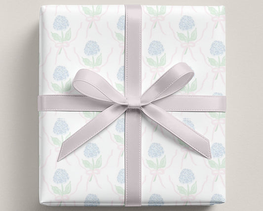 Watercolor Hydrangea Wrapping Paper