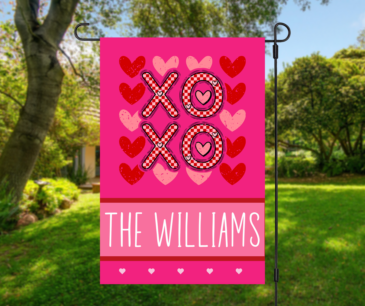 XOXO Valentine Garden Flag